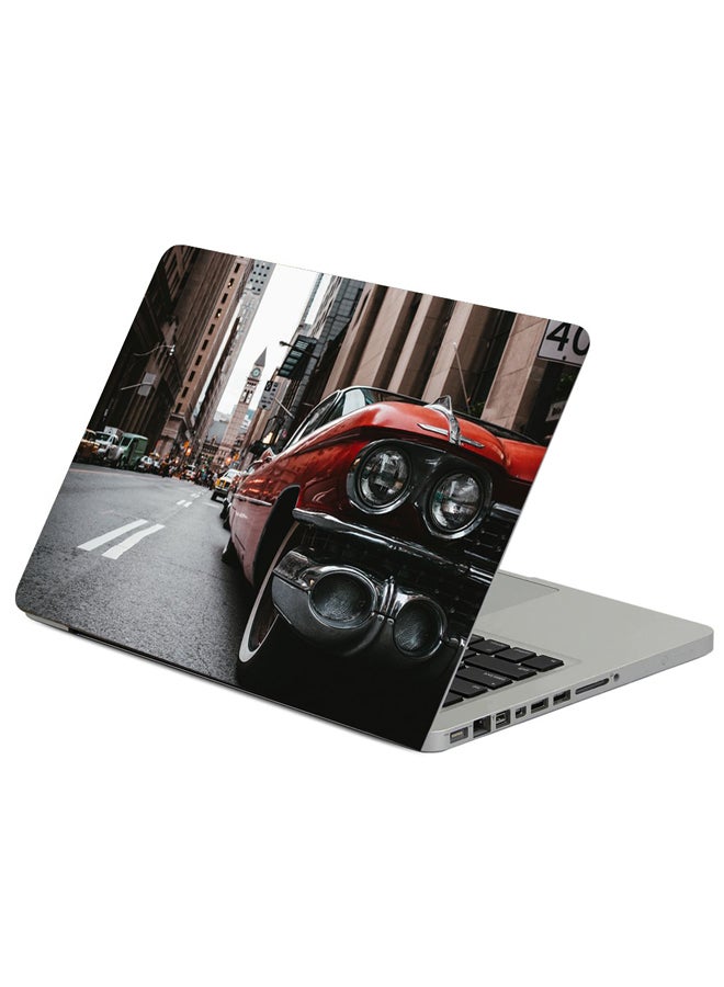 Fast Print Car Old Street Printed Laptop Sleeve Multicolor
