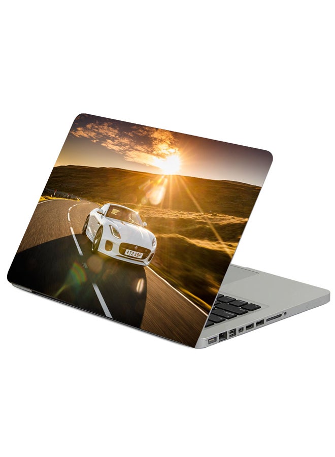 Fast Print Jaguar F-Type Sports Car Printed Laptop Sleeve Multicolor