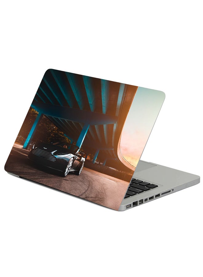 Fast Print Luxury Aston Martin Car Printed Laptop Sticker Multicolor