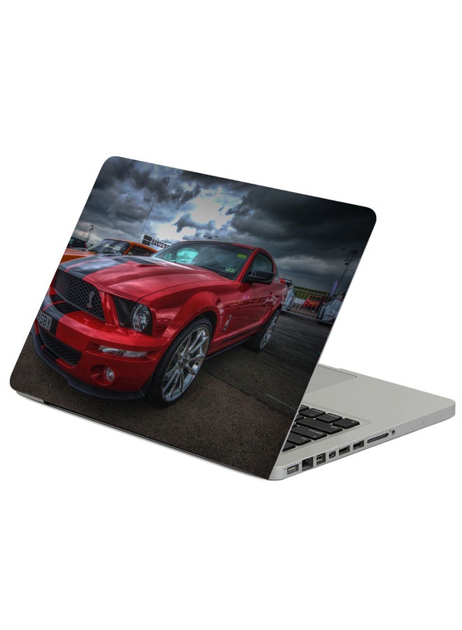 Fast Print Ford Mustang Shelby GT500 Red Printed Laptop Sticker Multicolor
