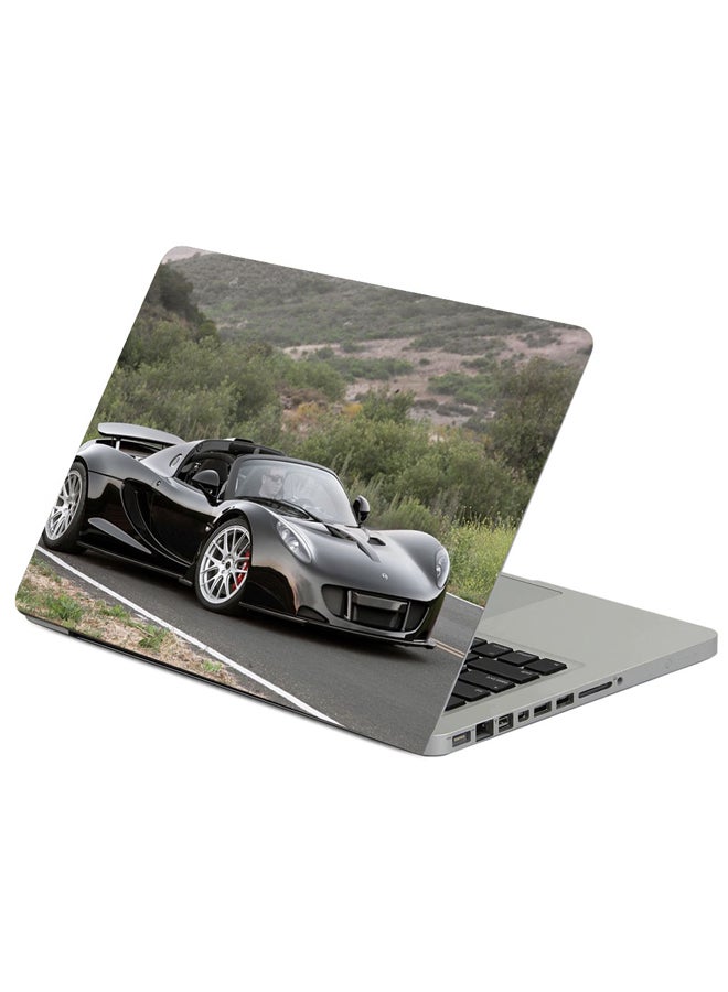 حافظة لابتوب بطبعة سيارة هينيسي فينوم جي تي سبايدر بلون أسود متعدد الألوان