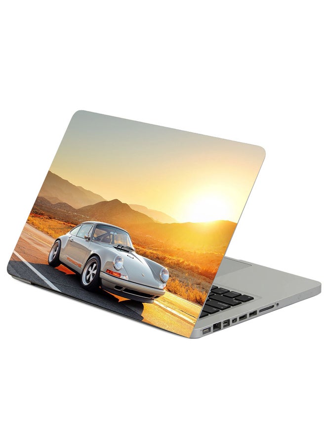 Fast Print Porsche 911 Side View Printed Laptop Sleeve Multicolour