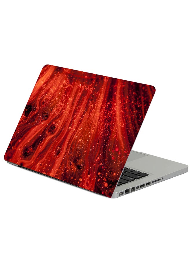 حافظة لابتوب بطبعة ترتر سائل بلون أحمر متعدد الألوان