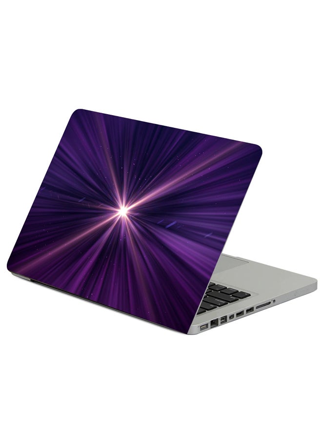 Fast Print Rays Glow Light Printed Laptop Sleeve Multicolour