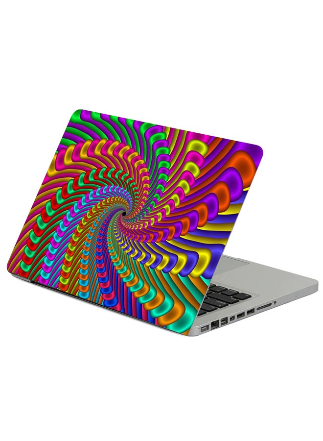 Line Pattern Stripes Printed Laptop Sleeve Multicolour