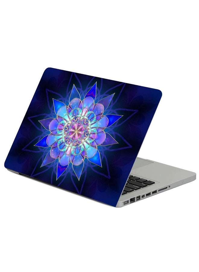 Fast Print Fractal Pattern Flower Printed Laptop Sleeve Multicolour 