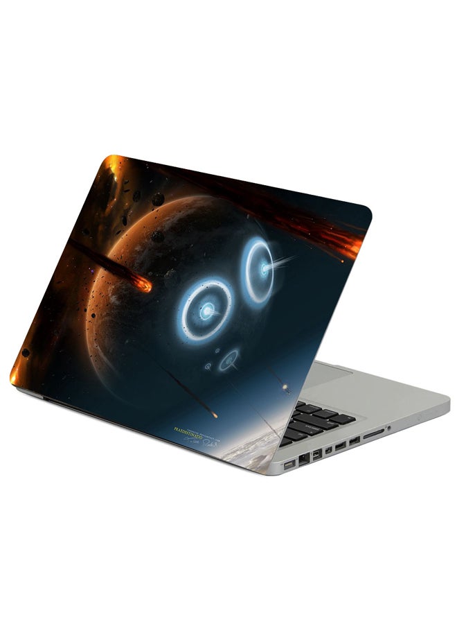 حافظة لابتوب بطبعة ضوء كواكب في الفضاء متعدد الألوان