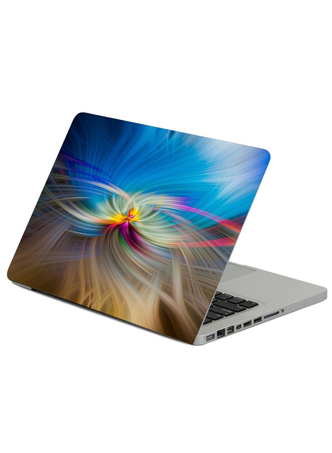 حافظة لابتوب مزينة بطبعة بتصميم خطوط متعدد الألوان