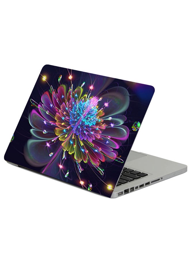 Fast Print Flower Smoke Lines Printed Laptop Sleeve Multicolour 