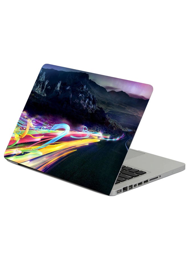 Abstraction Speed Road Printed Laptop Sleeve Multicolour