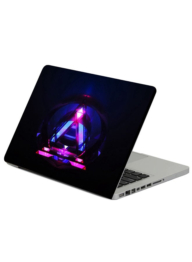 حافظة لابتوب مزينة بطبعة مثلث بخطوط داكنة متعدد الألوان