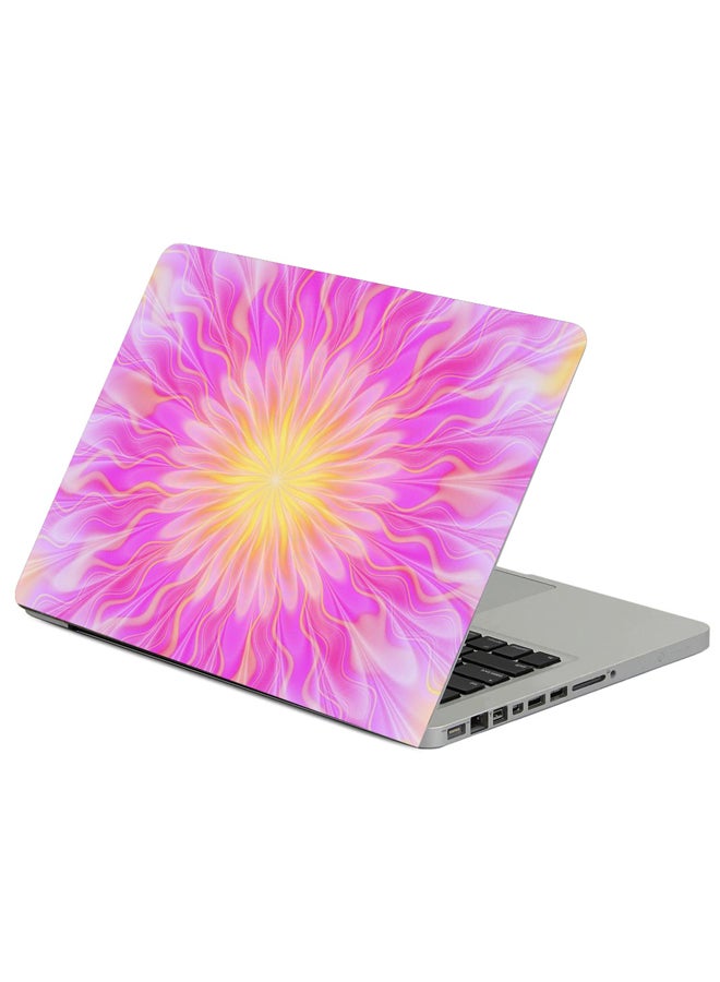 Round Bright Pink Printed Laptop Sleeve Multicolour