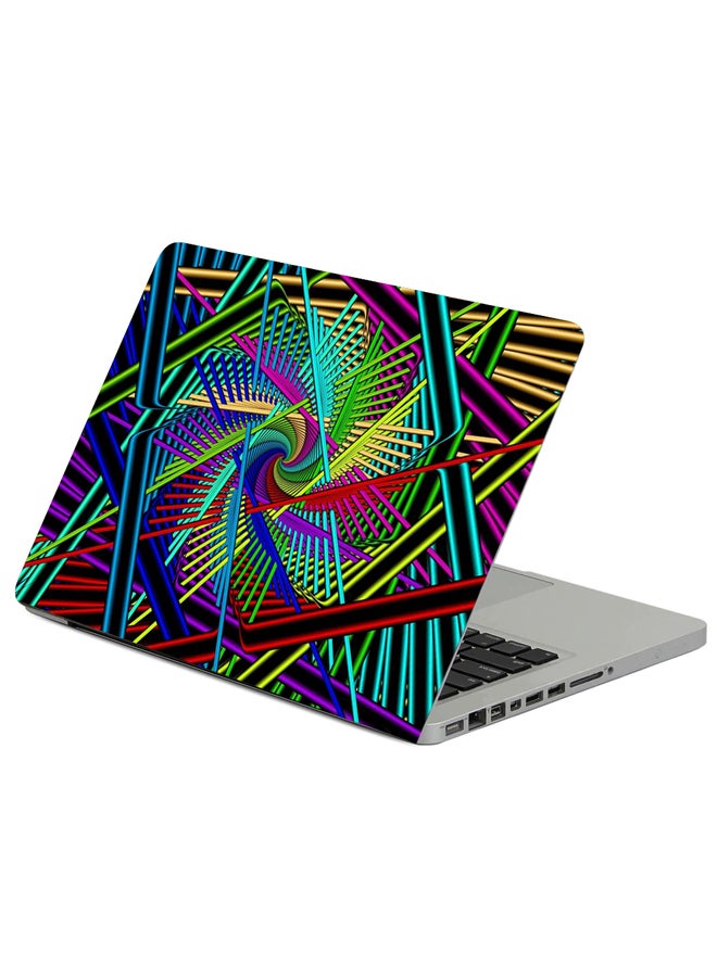 حافظة لابتوب بطبعة دوران ساطع متعدد الألوان