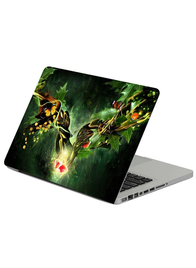 Fast Print Leaves Explosion Line Printed Laptop Sleeve Multicolour