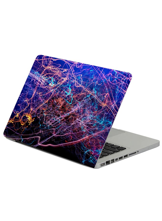 Fast Print - Light Lines Abstraction Printed Laptop Sleeve Multicolour - Image 1