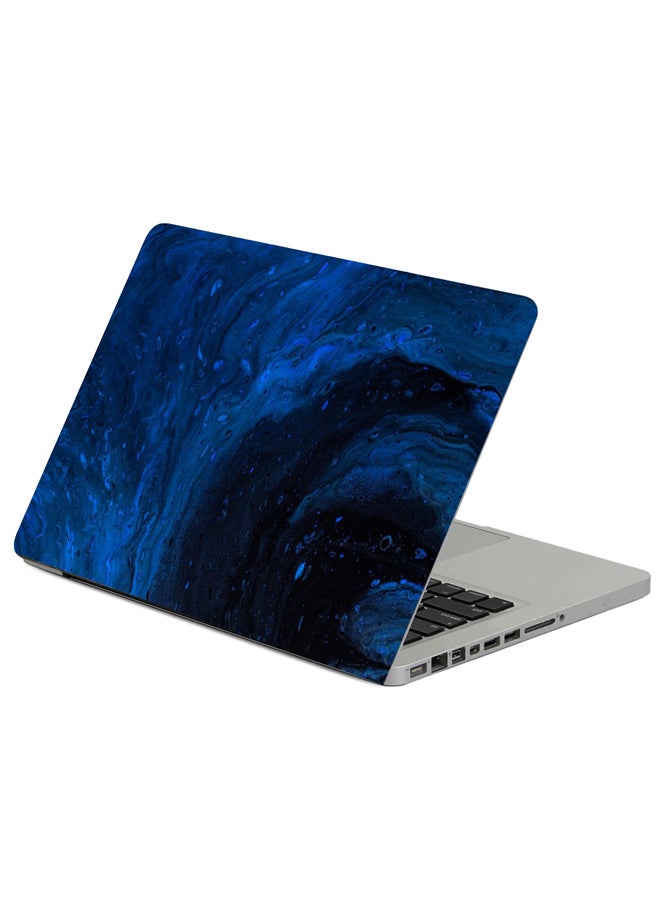Paint Stains Blue Printed Laptop Sleeve Blue/Black