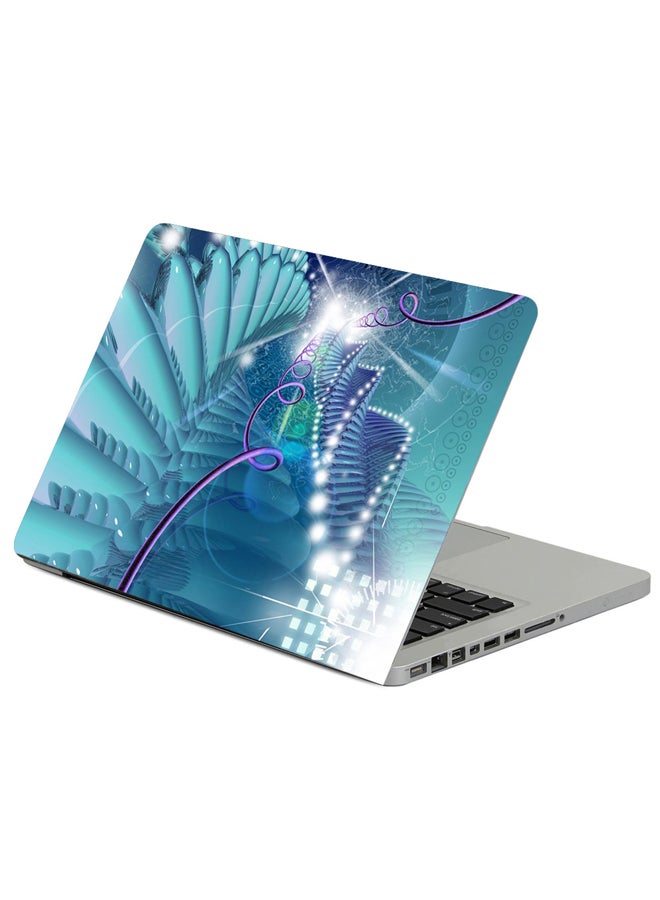 Fast Print Form Spiral Oval Printed Laptop Sticker Multicolour