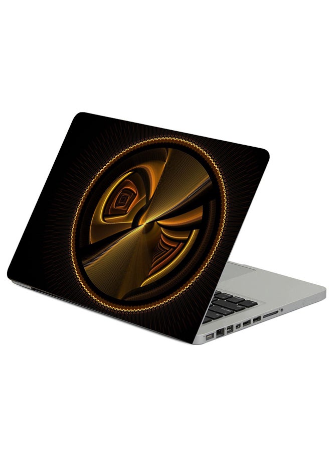 حافظة لابتوب مزينة بطبعة دوائر وخطوط سوداء متعدد الألوان