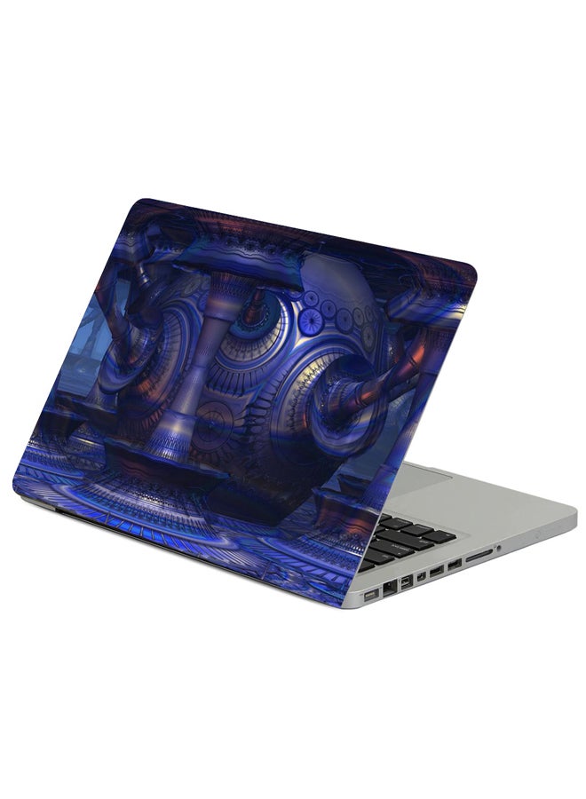 Mechanism Background Line Printed Laptop Sleeve Multicolour