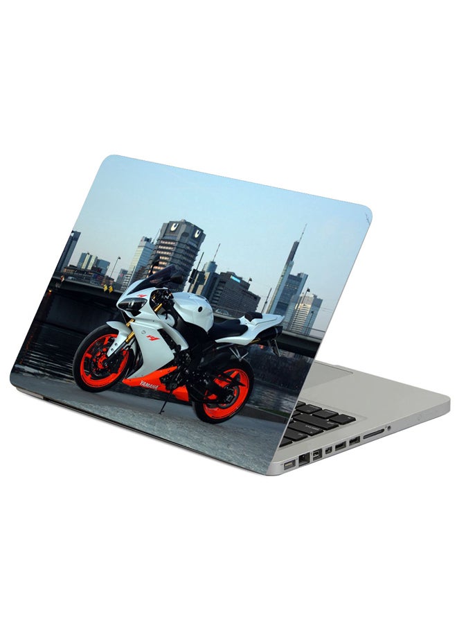 فاست برينت ملصق لابتوب بطبعة الجهة الجانبية للدراجة النارية ياماها R1 متعدد الألوان