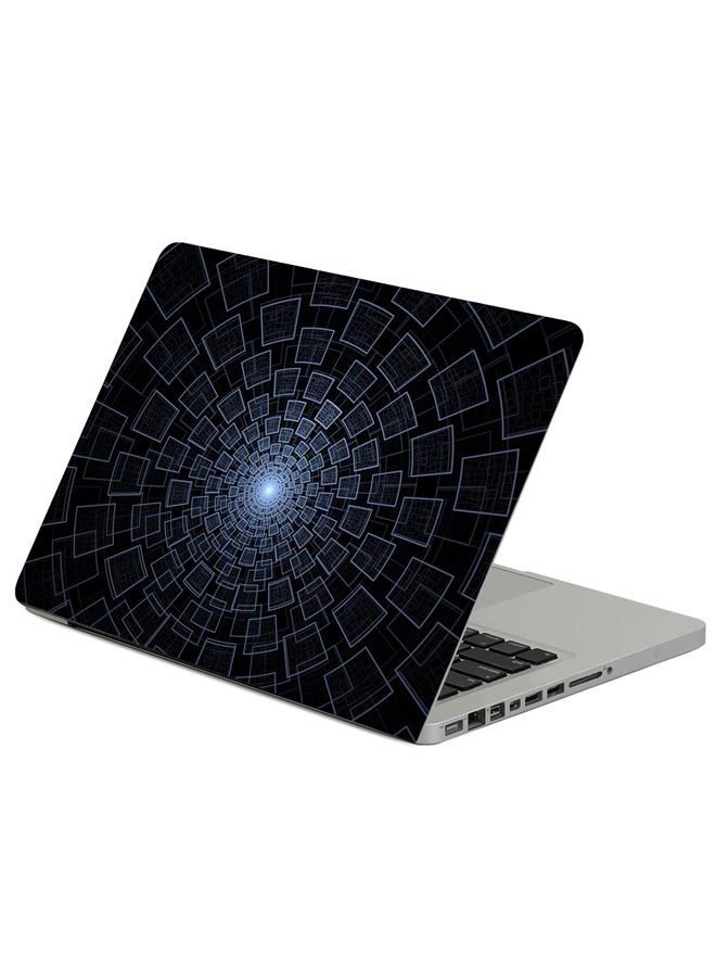 Fast Print Rotation Circles Cubes Printed Laptop Sleeve Multicolor 