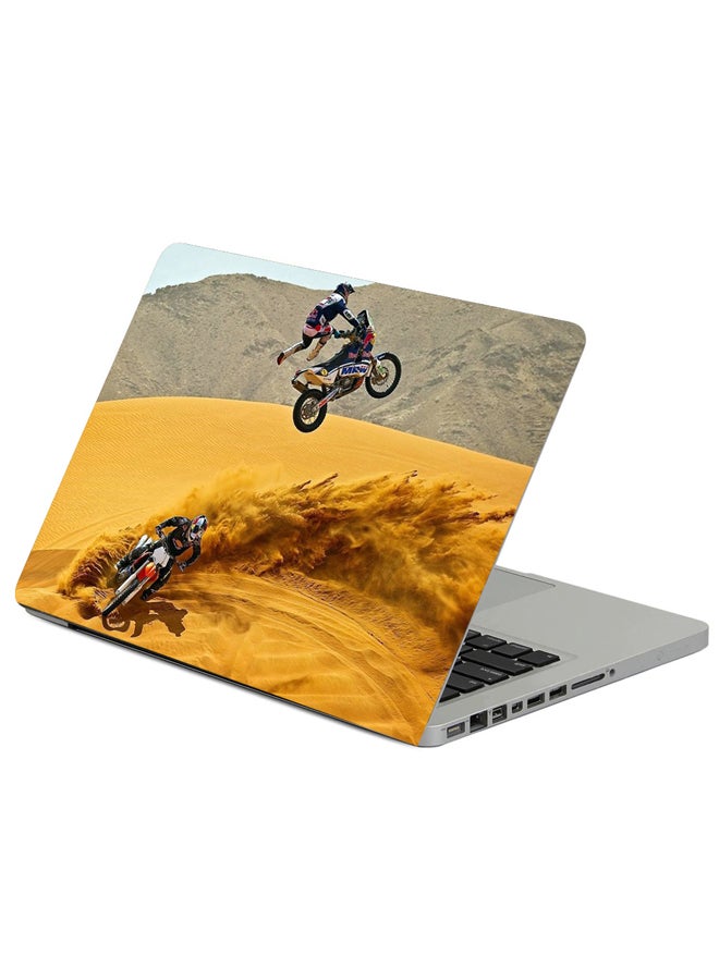 فاست برينت حافظة لابتوب بطبعة دراجات نارية في سباق موتوكروس صحراوي متعدد الألوان