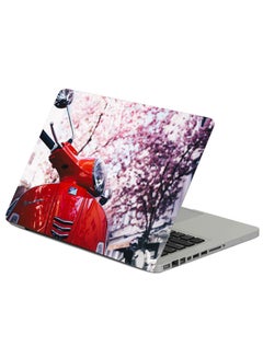 Fast Print Vespa Scooter Red Printed Laptop Sleeve Multicolor 