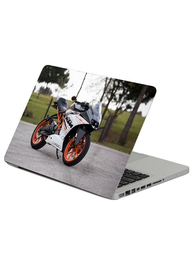 Ktm Motorcycle Side View Printed Laptop Sleeve Multicolor