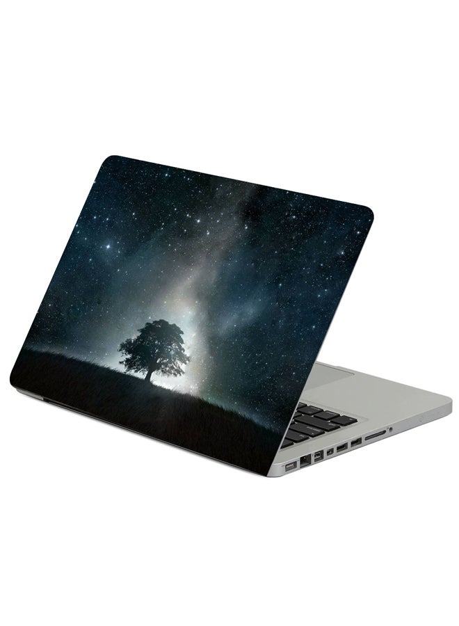 Fast Print Landscape Blue Tree Printed Laptop Sleeve Multicolor