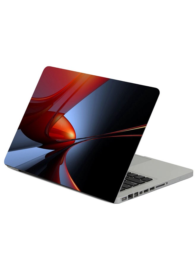 Pattern Bending Dark Background Printed Laptop Sleeve Multicolour