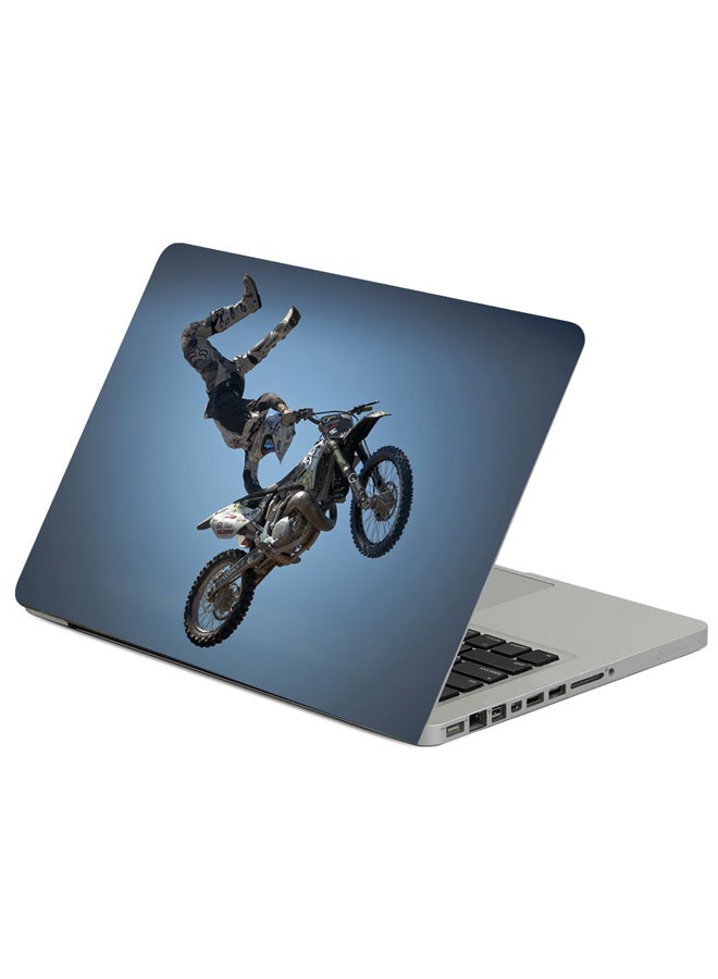 Motorcycle Rider Sport Printed Laptop Sleeve Multicolour