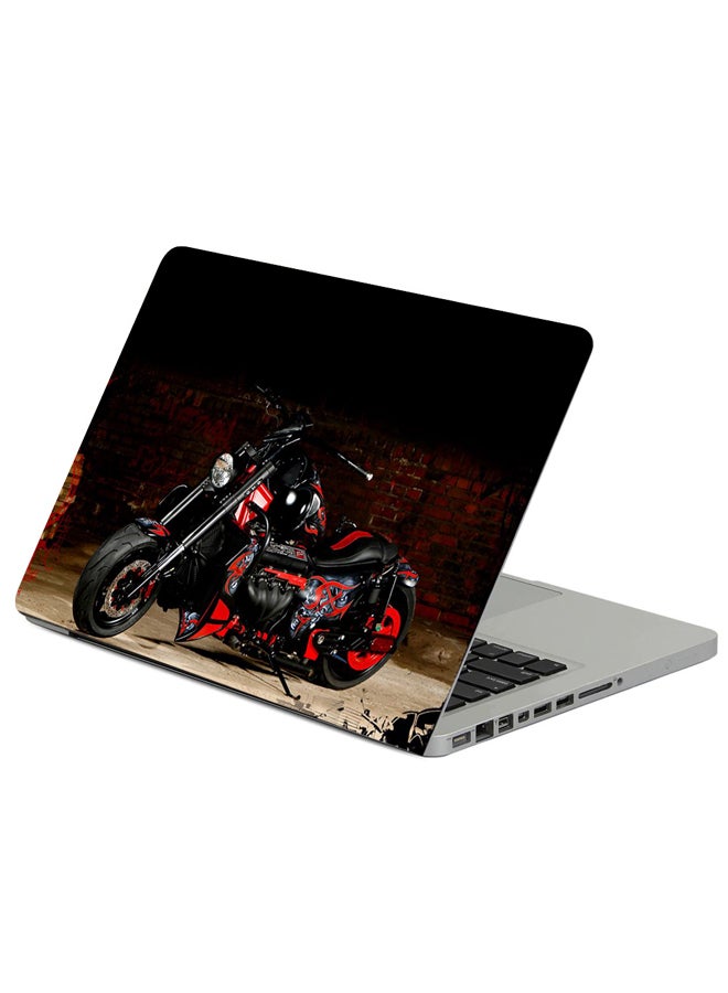 Fast Print Boss Hoss Red Motorcycle Printed Laptop Sleeve Multicolor