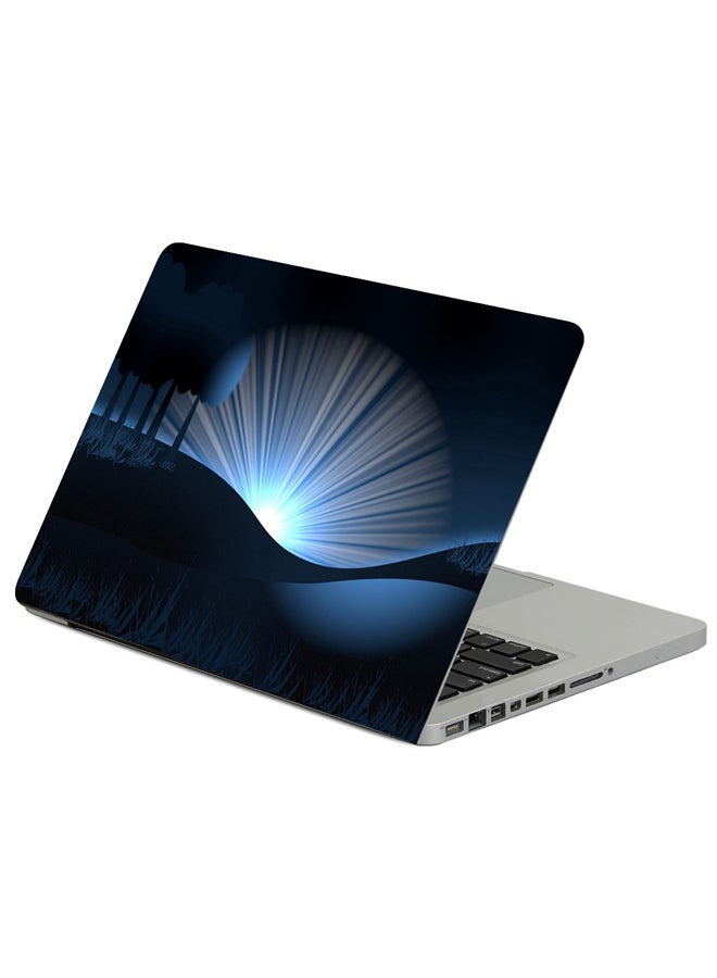 Light Lines Dark Printed Laptop Sleeve Multicolor