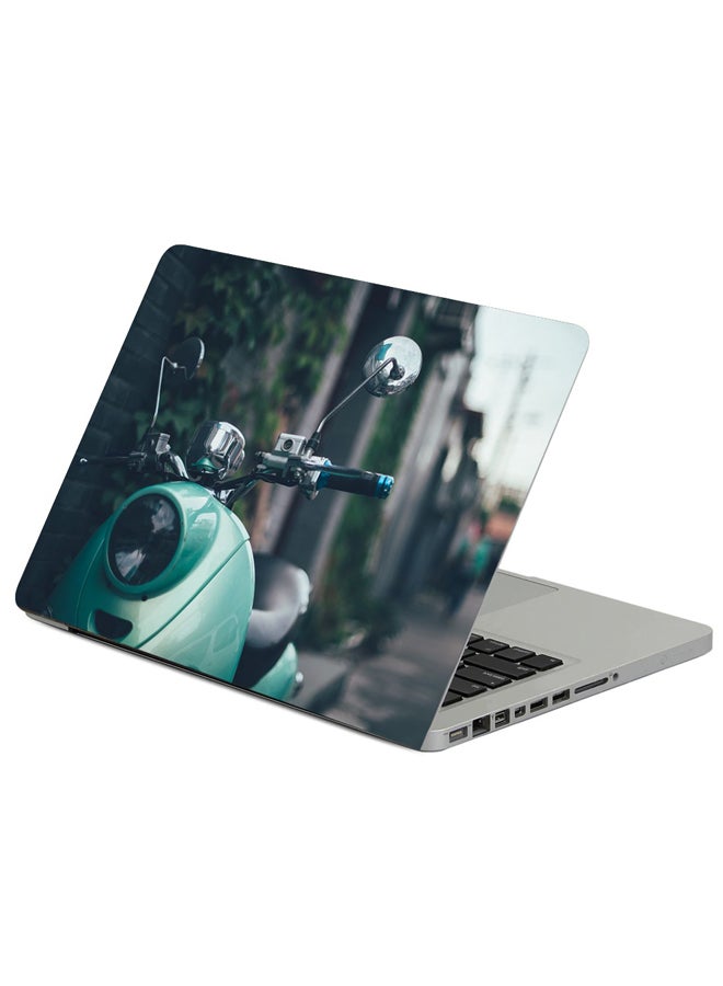 Fast Print Scooter Moped Vespa Printed Laptop Sleeve Multicolor