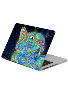 Abstraction Vector Cat Printed Laptop Sleeve Multicolor