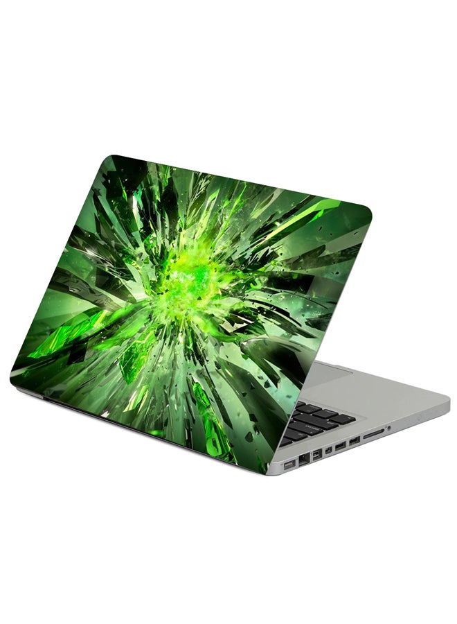 حافظة لابتوب بطبعة حطام قطع كريستالية مكسورة متعدد الألوان