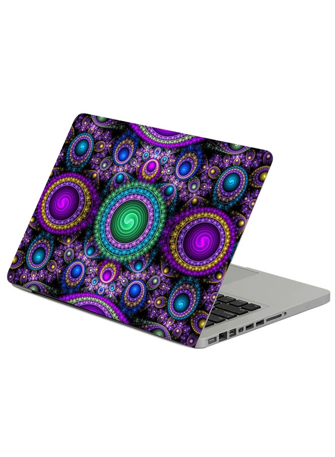 Circles Background Shape Printed Laptop Sticker Multicolor - v1610895026/N43625219A_1