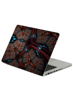 Surface Grid Lines Printed Laptop Sleeve Multicolor