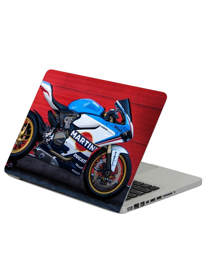 Ducati 1199 Motorcycle Printed Laptop Sleeve Multicolor