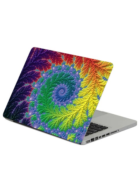 Fractal Patterns Spiral Printed Laptop Sleeve Multicolor