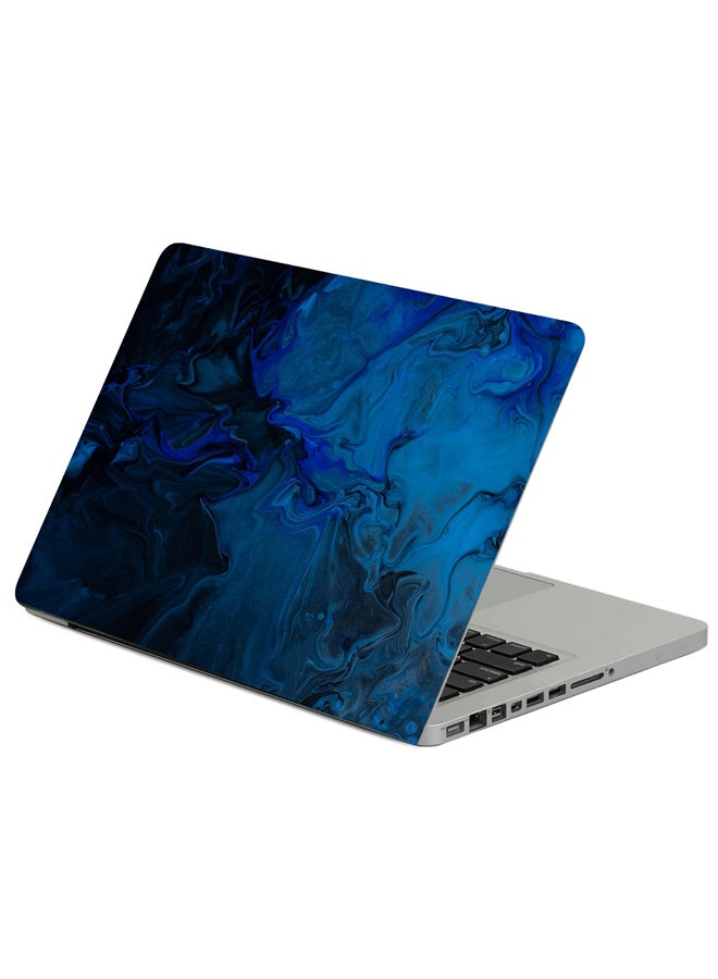 Fast Print Abstraction Stains Black Printed Laptop Sticker Multicolour