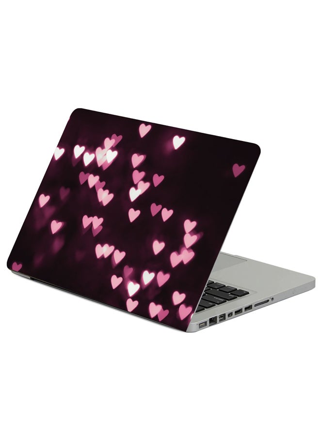 حافظة لابتوب مطبوع عليها رسومات قلوب مضيئة متعدد الألوان