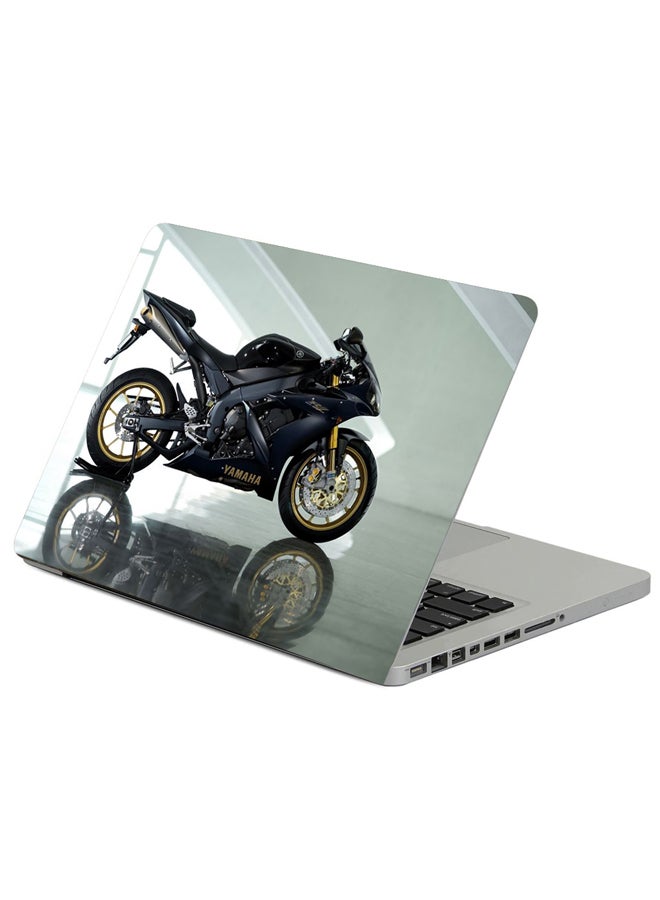 فاست برينت لاصقة لابتوب مزينة بطبعة دراجة ياماها Yzf-R1 سوداء متعدد الألوان