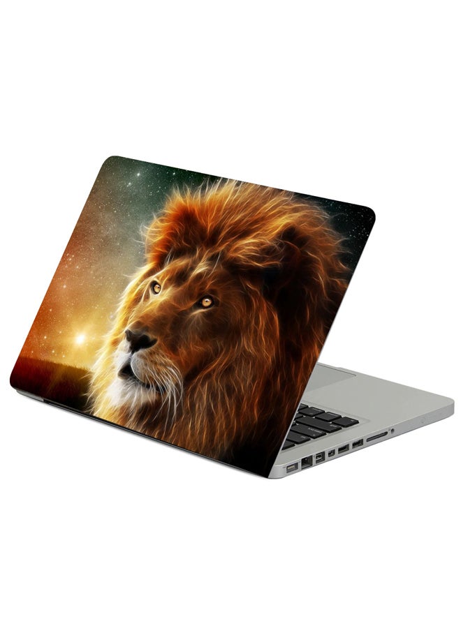 Lion Face Mane Printed Laptop Sleeve Multicolour