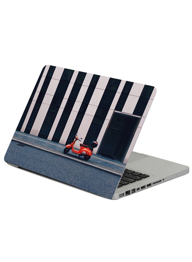 Fast Print Motorcycle Scooter Building Printed Laptop Sleeve Multicolour
