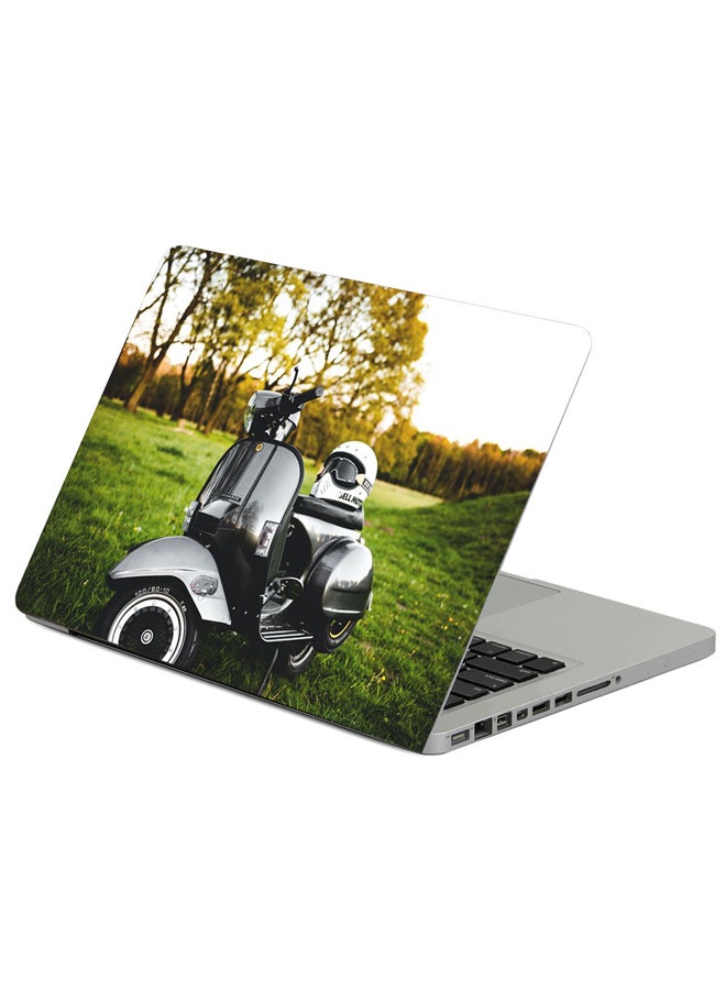 Piaggio Scooter Bike Printed Laptop Sleeve Multicolour