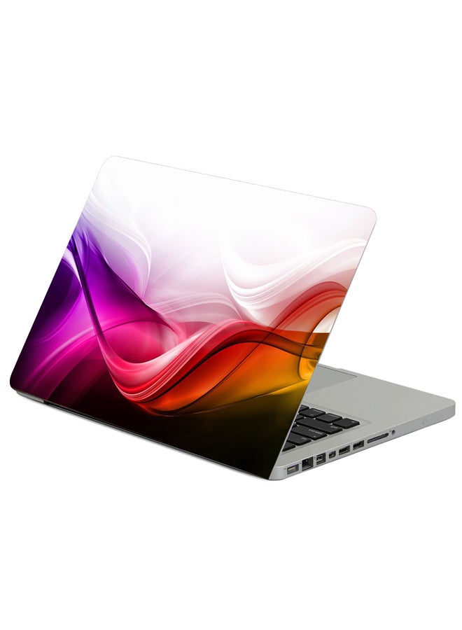 Fast Print Waves Background Colorful Printed Laptop Sleeve Multicolour