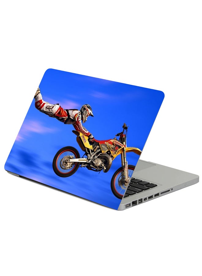 Dirt Action Bike Printed Laptop Sleeve Multicolour