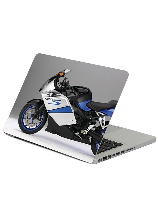 Motorbike Bmw K1200S Stylish Printed Laptop Sticker Multicolour