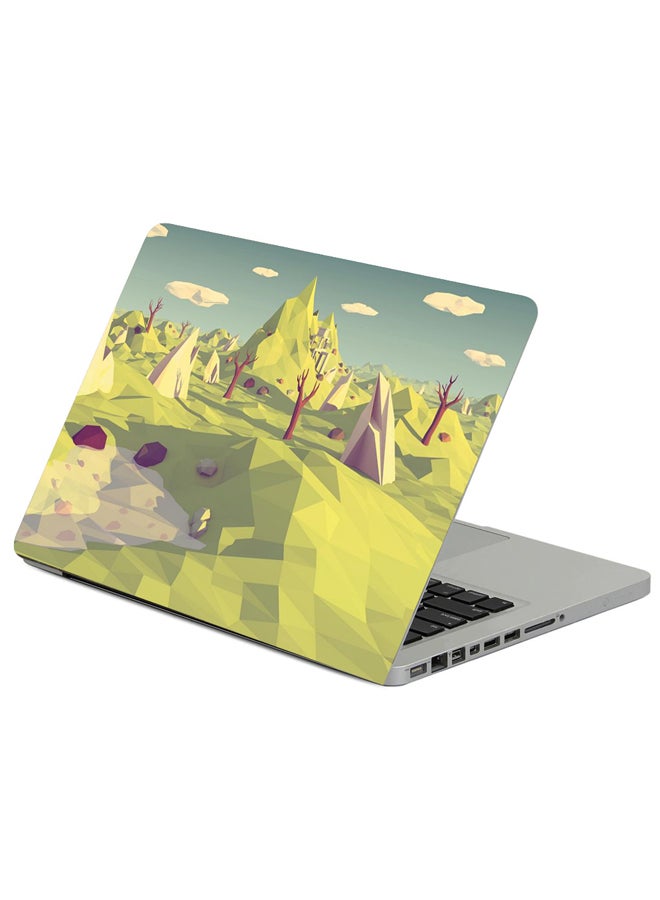 Fast Print Low Poly Polygon Landscape Printed Laptop Sleeve Multicolour